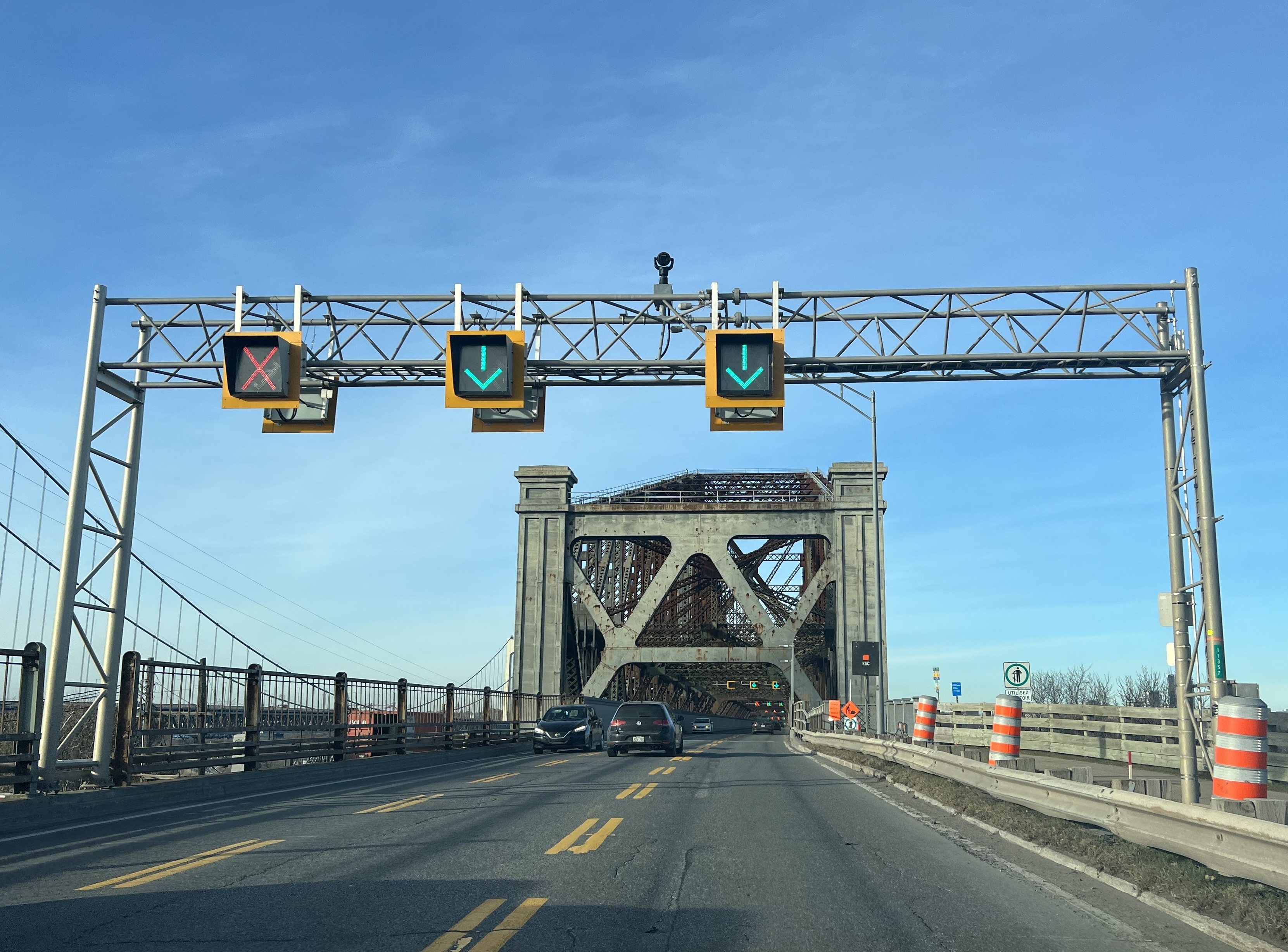 Le pont de Québec inaccessible