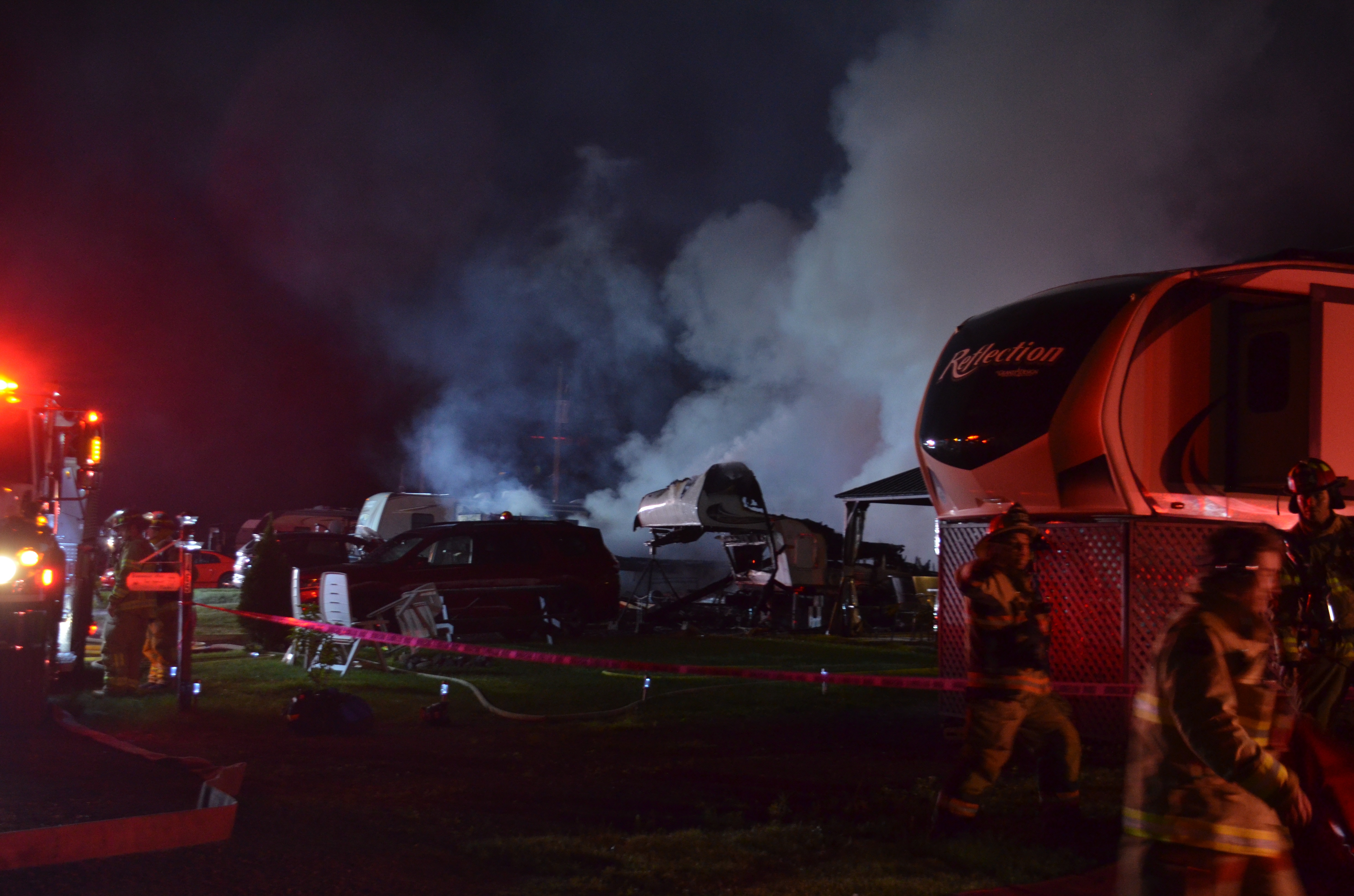 Important incendie au Domaine de la Chute