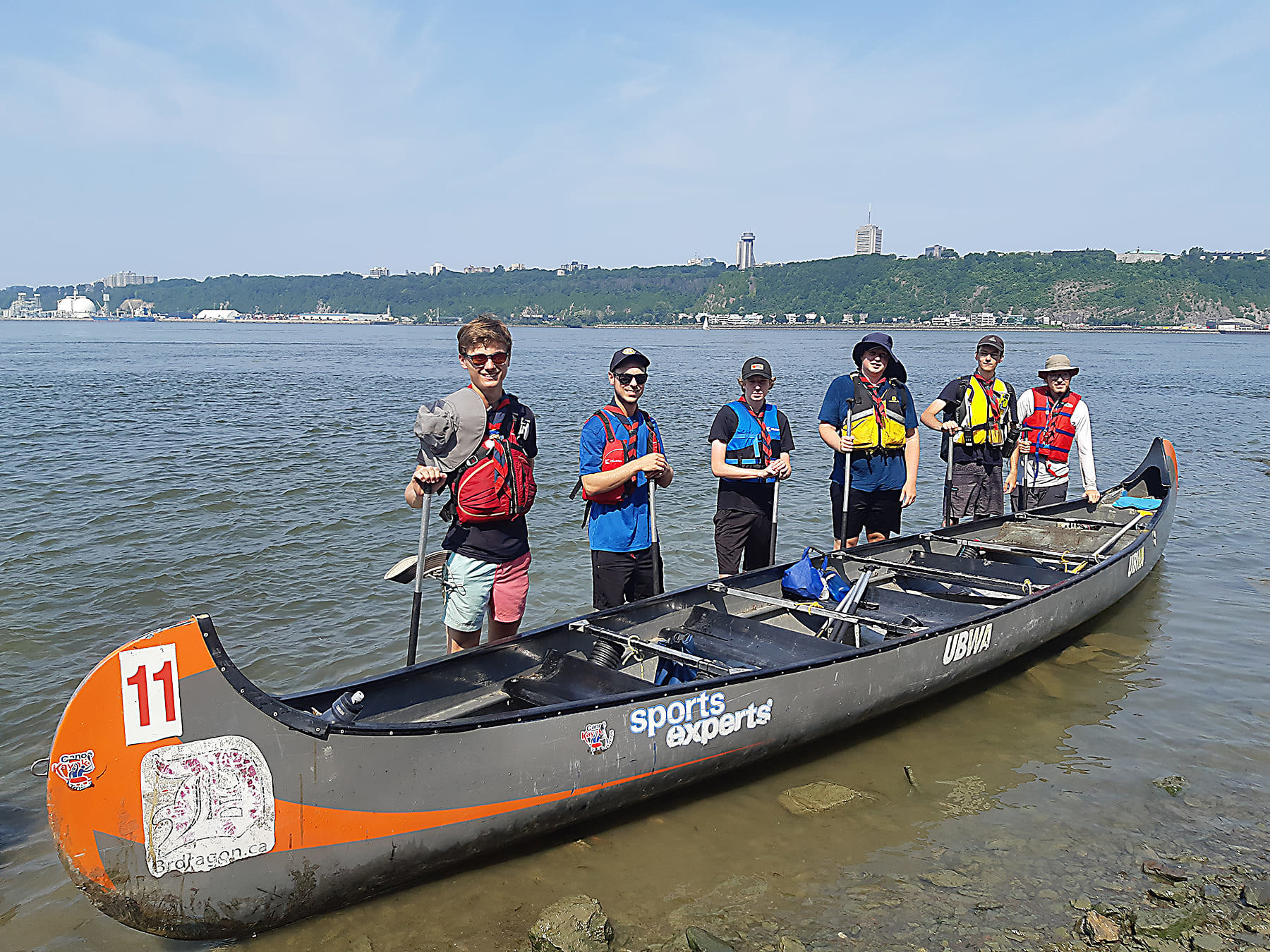 Sept jours en rabaska pour les scouts de Lévis