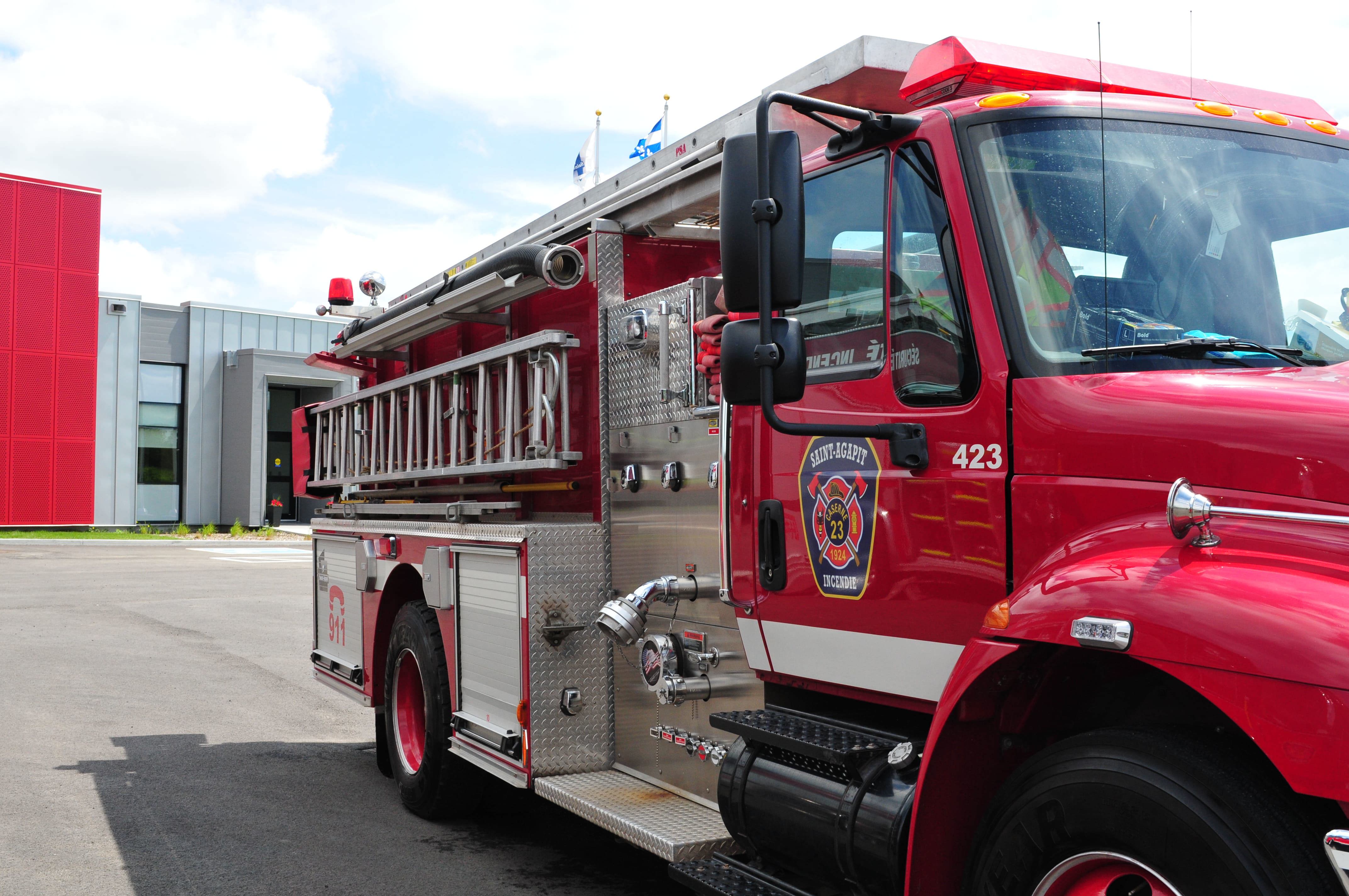 Incendie de véhicule à Saint-Agapit